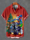 Men's Christmas Cartoon Funny Graphic Short Sleeve Hawaiian Shirt
